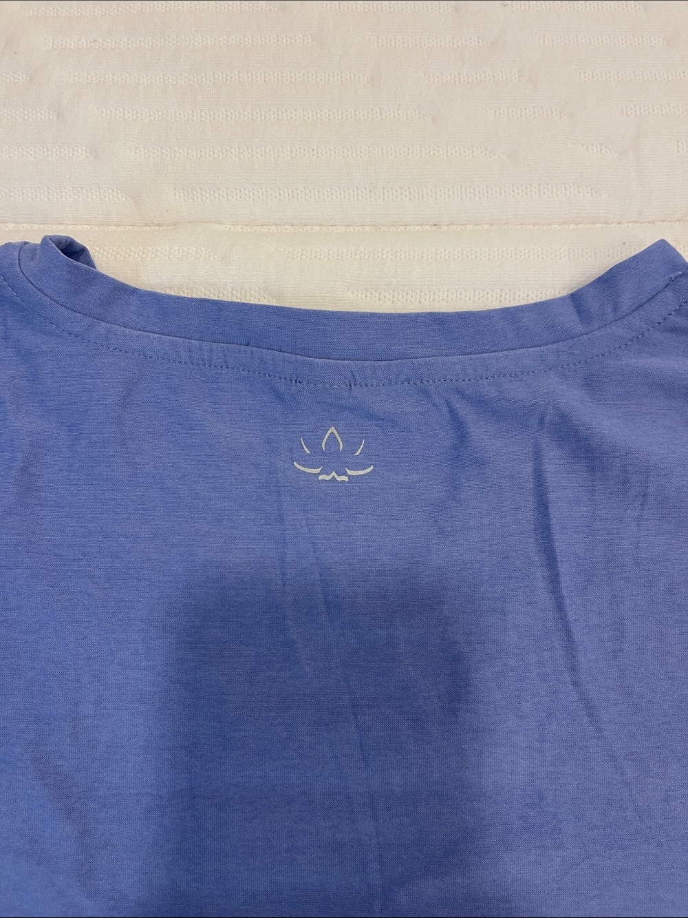 Classic Scoop Hem Women's T‑Shirt in Periwinkle Blue - Picture 3 of 4